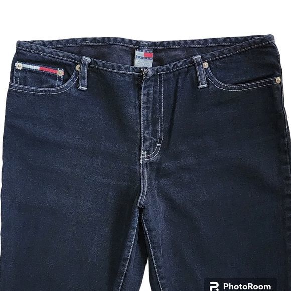 Tommy Hilfiger Dark Wash Flare Bottom Jeans EUC Size 11 - Picture 4 of 4